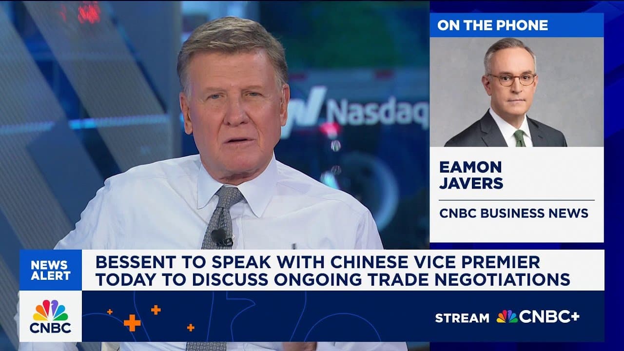 Treasury Sec. Bessent to speak with Chinese Vice Premier today to discuss ongoing trade negotiations